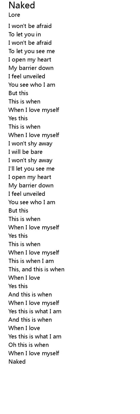 Naked Lyrics Follow Lyrics