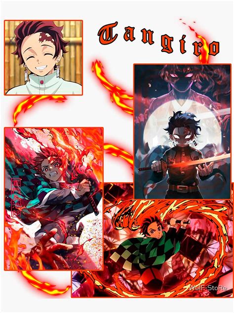 "Kimetsu no Yaiba Tanjiro Fire dance Demon slayer Demon killer" Sticker ...