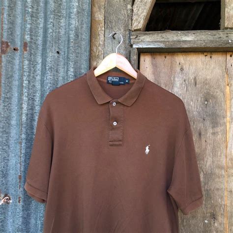 ralph lauren choco brown mens fashion tops sets tshirts polo