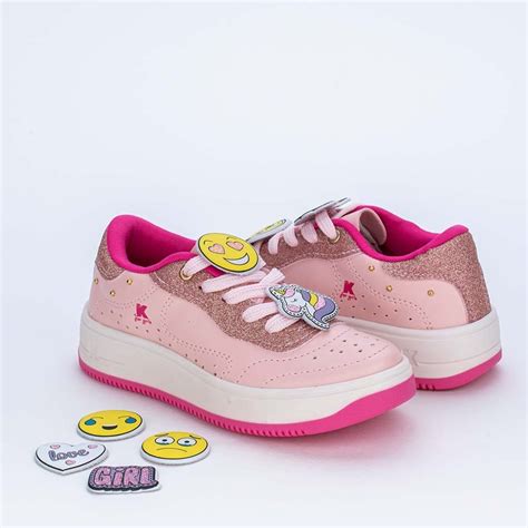 T Nis Infantil Patches E Realidade Aumentada Rosa Nude Compre Agora Dafiti Brasil