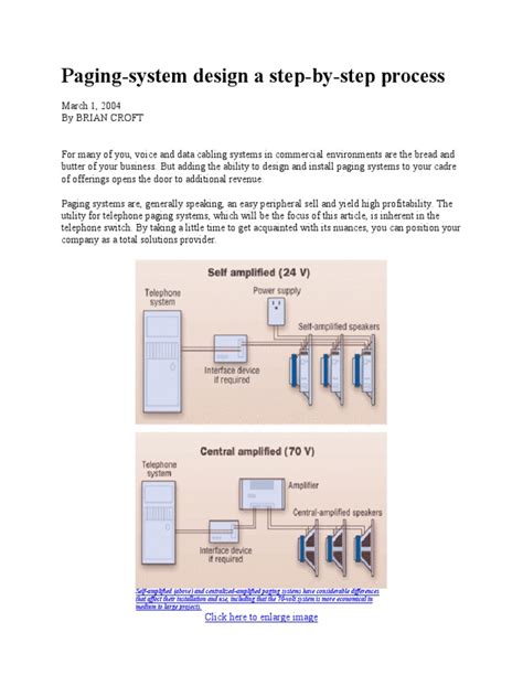 Paging-System Design A Step-By-Step Process - Cabling Install | PDF | Loudspeaker | Sound