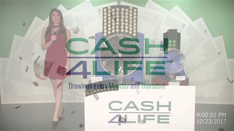 Cash4life Drawing 10 23 2017 Youtube