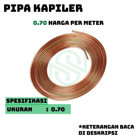 Jual Pipa Kapiler Capilary Copper Tube Pipa Tembaga Meteran