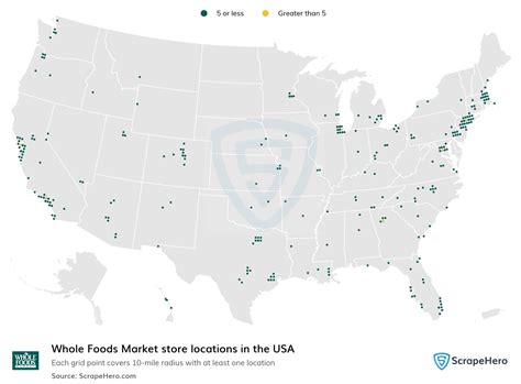 Map Showing All 517 Whole Foods Market Locations In The US - Brilliant Maps