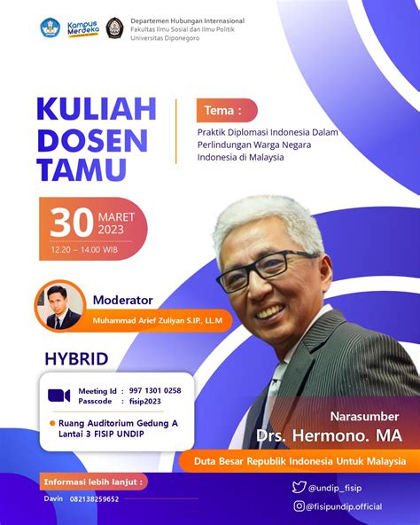 Guest Lecturer | Indonesian Diplomacy Practices in the Protection of