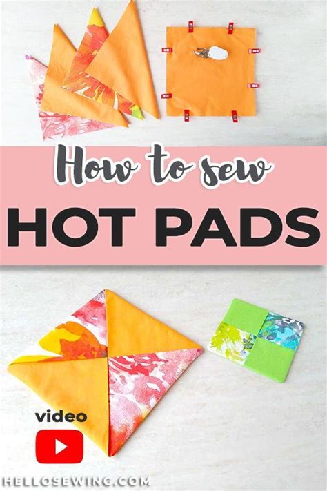 Diy Hot Pad Pattern And Tutorial How To Make It In Min Hot Pads Hot Pads Tutorial Easy Sewing