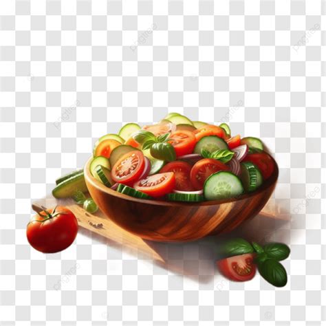 Colorful Salad Bowl With Tomatoes And Cucumbers Colorful Salad Bowl