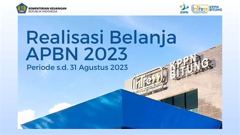 Realisasi Belanja APBN Lingkup KPPN Bitung S D 31 Agustus 2023