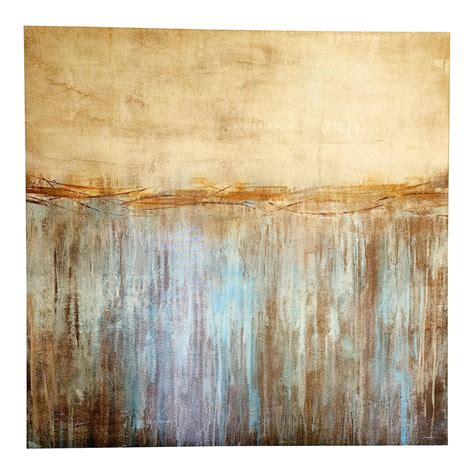 Vintage Ballard Designs Exclusive Artist Abstract Art Shadow Canvas