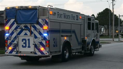 Fort Worth Fire Department Engine Responding Youtube