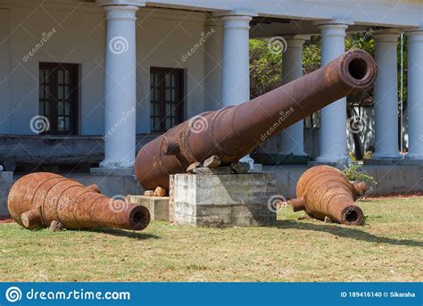 Old Naval Cannons Trincomalee Editorial Image Image Of Naval
