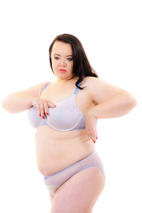 Mais A Barriga Gorda Em Lingerie Imagem De Stock Imagem De Forma Tamanho