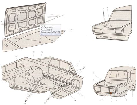 Размеры дверных карт ваз 2107 чертежи с размерами