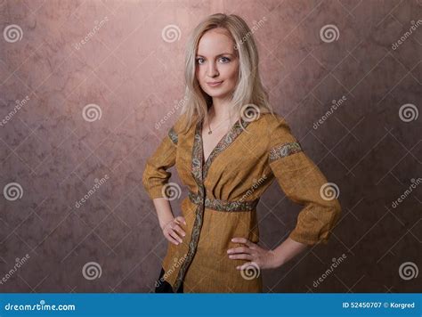 Naughty Blonde Girl Posing Stock Image Image Of Hair