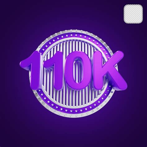 Premium PSD | 110k numeric with stage 3d illustration