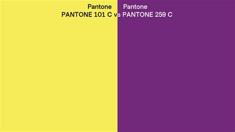 Pantone 101 C Vs Pantone 259 C Side By Side Comparison