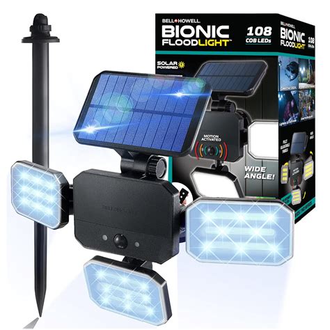 Bell+Howell Bionic Flood Light ASON TV, Solar Lights Outdoor Waterproof