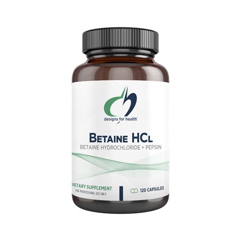 Betaine HCL with Pepsin - 120 caps - Designs for Health - YourHealthBasket