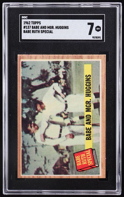 Babe Ruth Topps Special Babe With Mgr Huggins Sgc