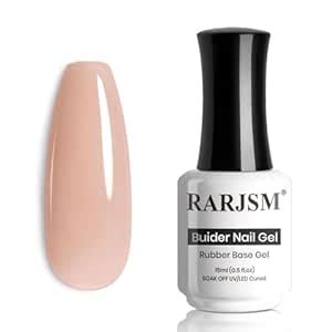Amazon Rarjsm Brownish Pink Rubber Base Gel Nail Polish Nude Skin Tone Rubber Base For