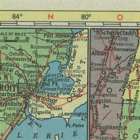 1955 Vintage United States Map