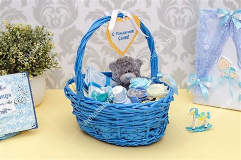 Корзина на выписку из роддома в подарок новорожденному, подарочные ...