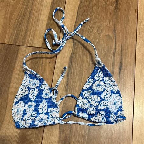 Hibiscus Flower Hawaiian Tropical Triangle Bikini Top Depop