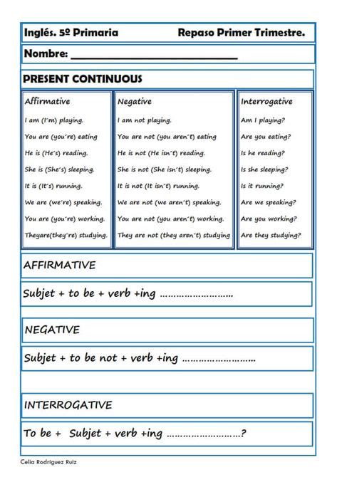 24 Ideas De Present Continuous Gramática Inglesa Gramática Del