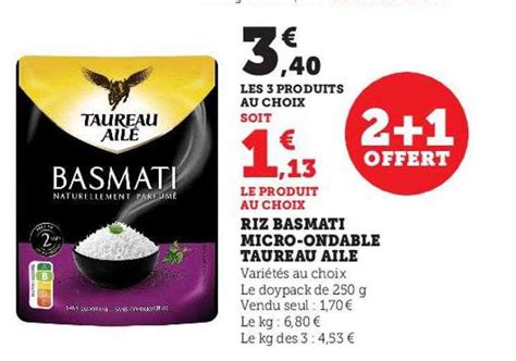 Promo Riz Basmati Micro Ondable Taureau Ail Chez U Express Icatalogue Fr