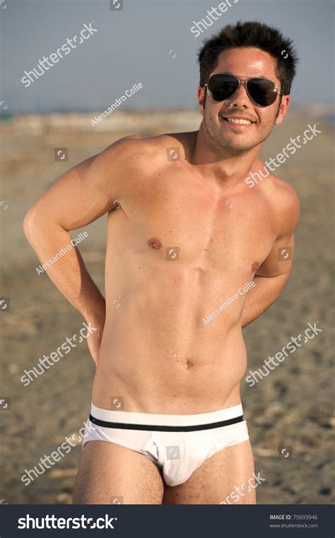 Стоковая фотография Naked Man On Beach Shutterstock
