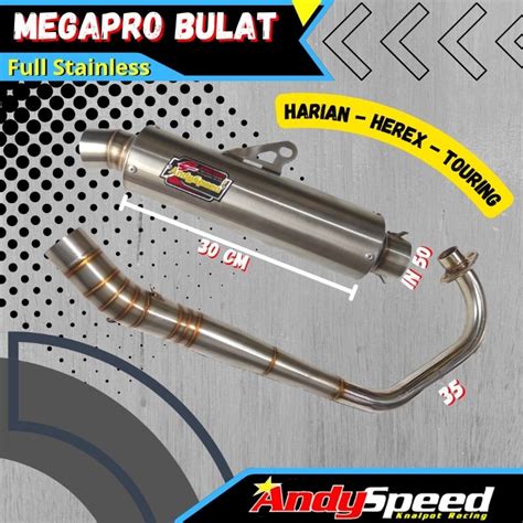 Jual KNALPOT MEGAPRO GL CB TIGER MEGAPRO MONO FULL STAINLESS Dengan