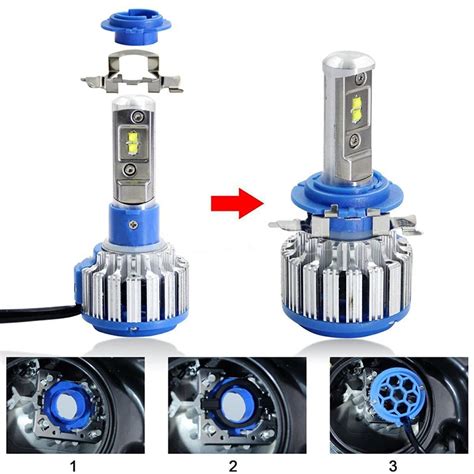 Pcs Car H Canbus Led Lamp Headlight Kit Cool White W Lm Beam