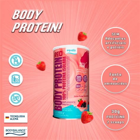 Body Protein Red Frutas Vermelhas Equaliv G Proteina No Shoptime