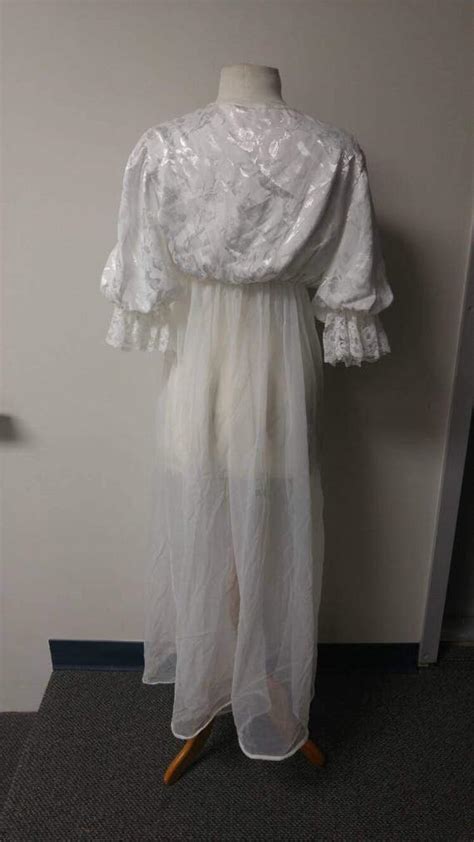 Vintage Lingerie S Vintage White Satin And Chif Gem