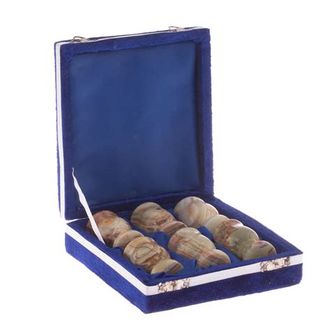 Рюмки для водки на ножке 20 мл из камня оникс набор 6 шт 3,8х6 см (1 ...