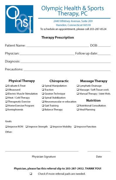 Referral Pad Samples By Specialty Medical Forms