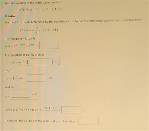 Solved Find The Solution Of The Initial Value Problem Chegg