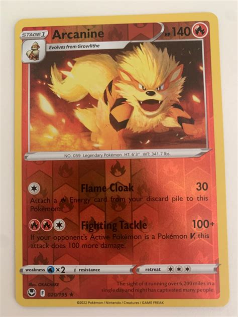 Arcanine Reverse Holo 20 Prices Pokemon Silver Tempest Pokemon Cards