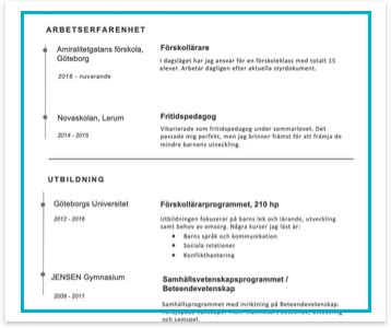 Cv Exempel Mallar Se Flera Exempel P Bra Cv