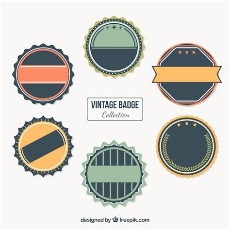 Colección de insignias vintage Vector Gratis