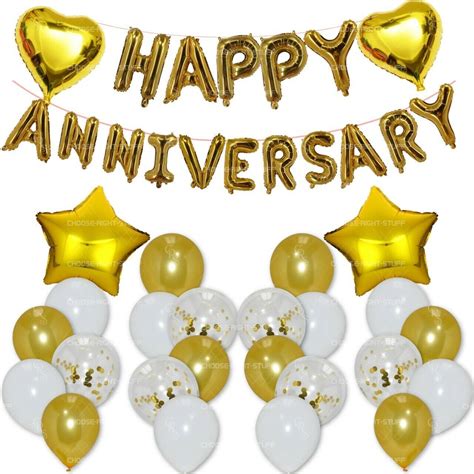 rose gold balloons rose gold silver happy anniversary foil balloons