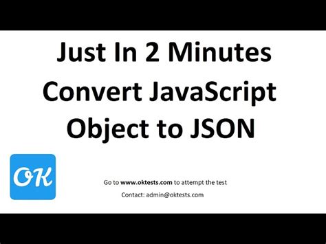 How To Convert A Javascript Object To Json