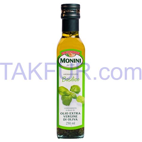 Масло Monini Basilico оливковое первого холодн отжима 250мл купить ...