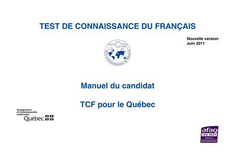 Pdf Test De Connaissance Du Fran Ais French Faster