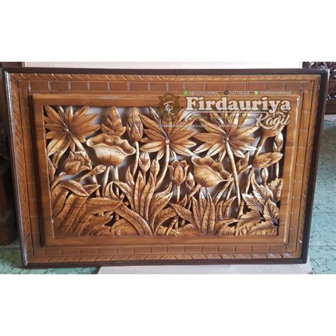 Jual Pajangan Dinding Ukiran Kayu Jepara Jati Kayu Jati Perhutani Asli
