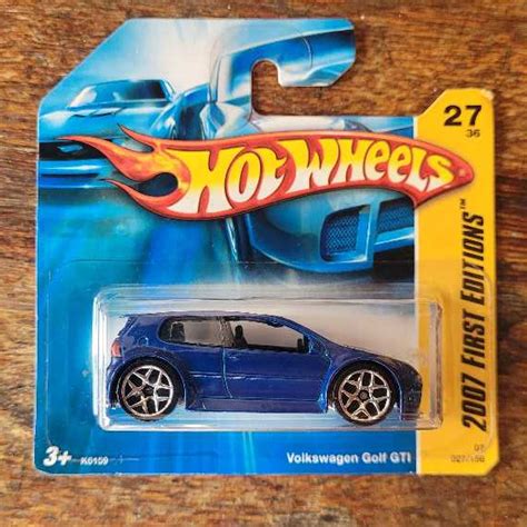 Hot Wheels Volkswagen Golf Gti Azul First Edition Lacrado Main Line Shopee