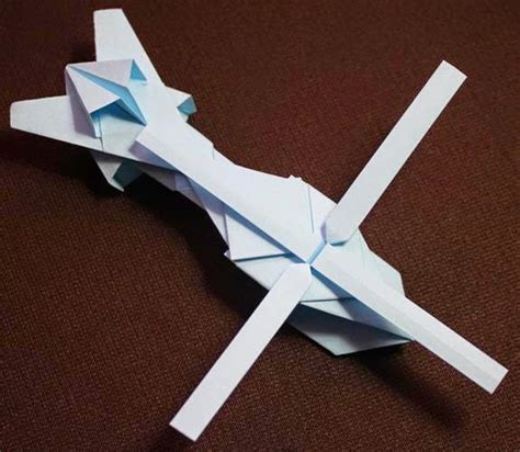 origami helicopter model ~ easy arts and crafts ideas