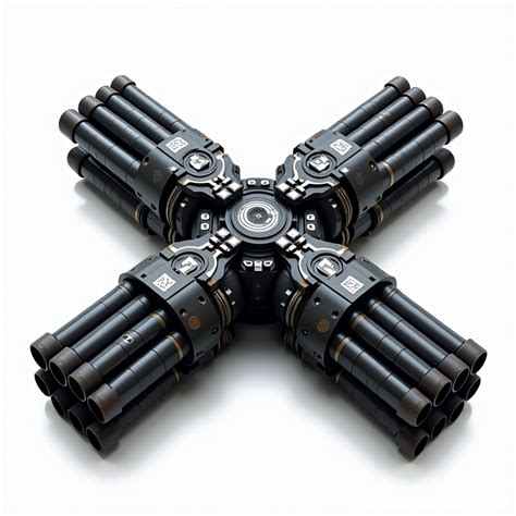 Futuristic Quad Barrel Minigun Stable Diffusion Online