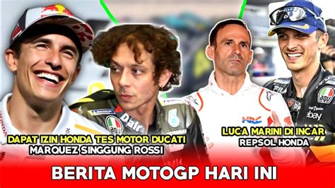 Mulai Sombong Marc Singgung Rossi Soal Tes Motor Ducati Luca Marini