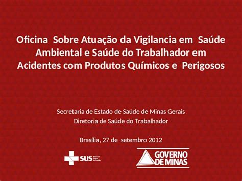 PPT Oficina Sobre Atuação da Vigilancia em Saúde Ambiental e Saúde do